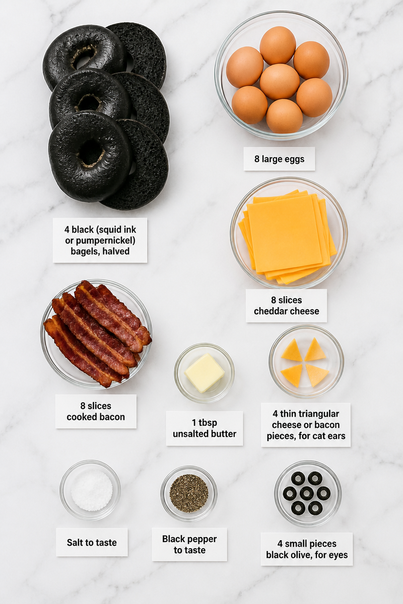 Black Cat Bagel Breakfast Sandwich