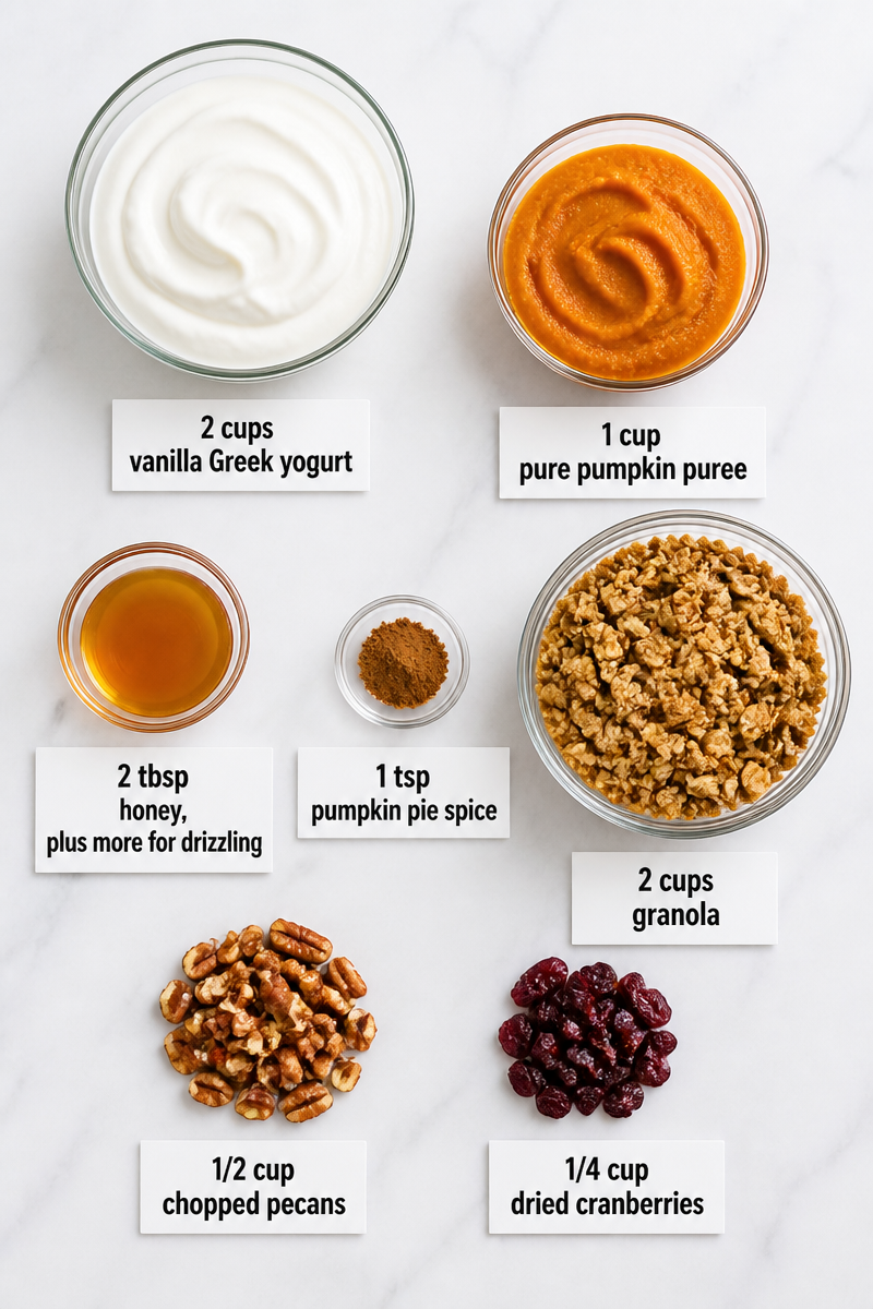 Pumpkin Spice Granola Breakfast Parfait