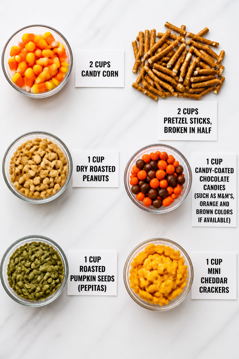 Candy Corn Trail Mix Snack