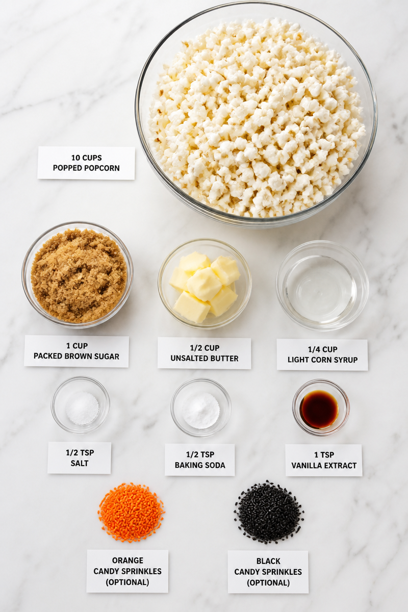 Caramel Popcorn Halloween Candy Balls