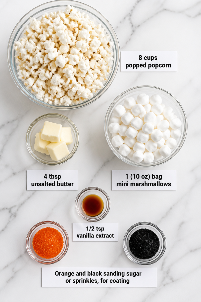 Halloween Popcorn Ball Treat Bites
