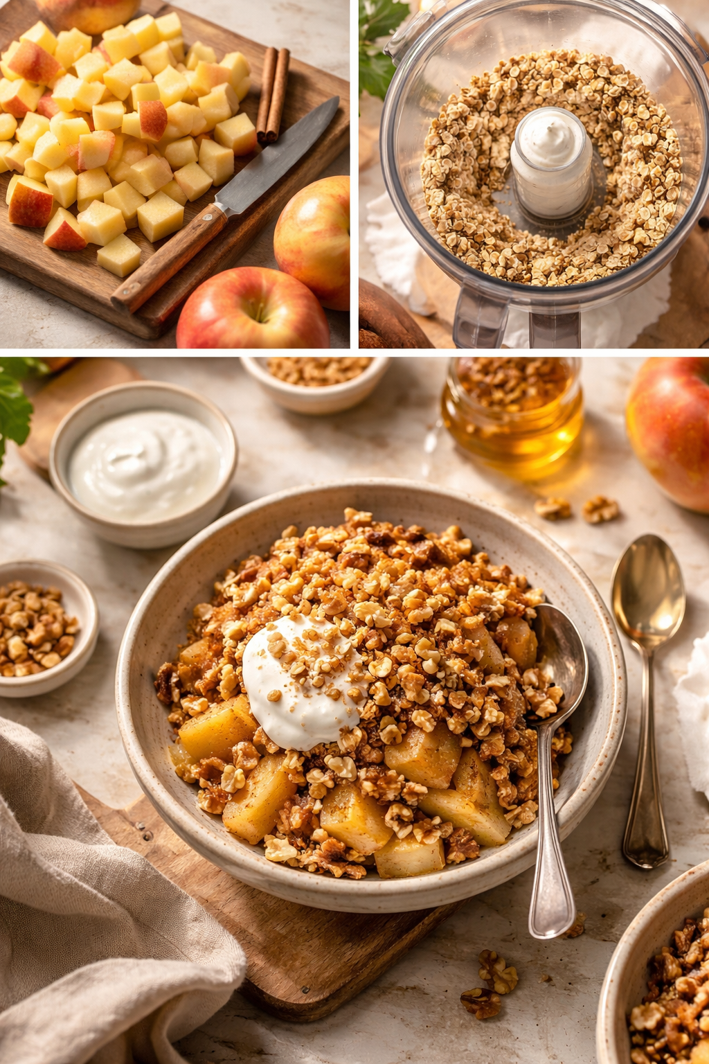 Healthy Breakfast Apple Crumble