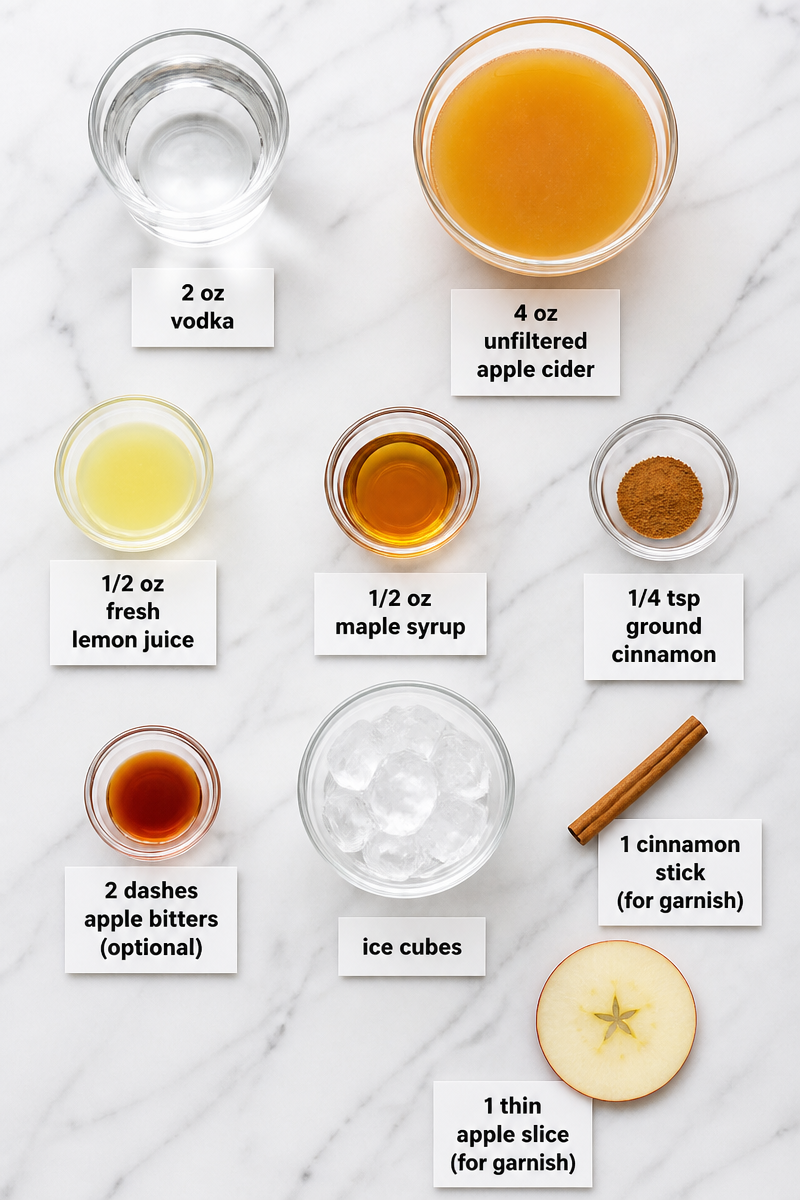 Spiced Apple Cider Vodka Cocktail