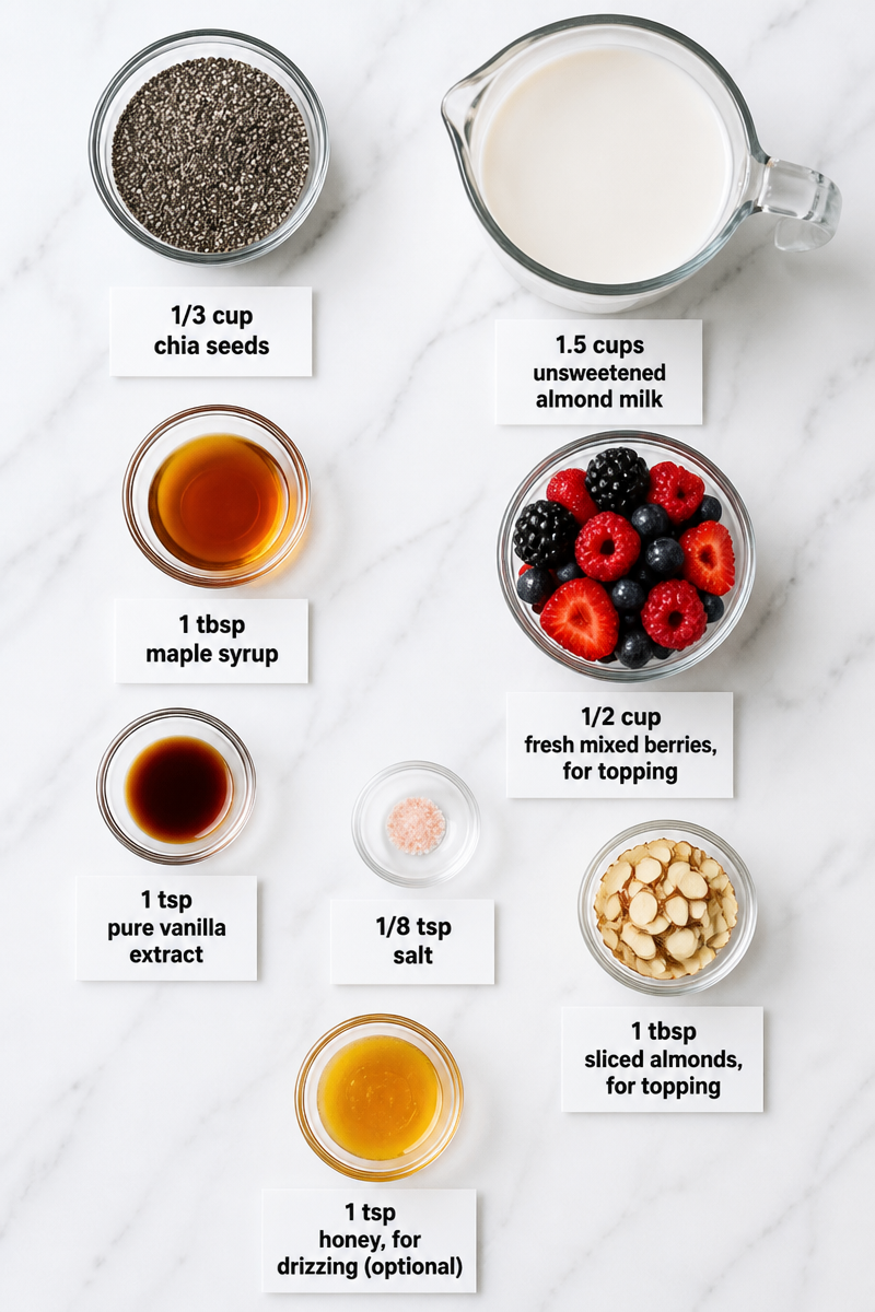 Overnight Vanilla Chia Seed Pudding