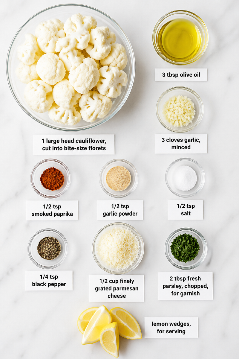 Crispy Roasted Cauliflower with Parmesan