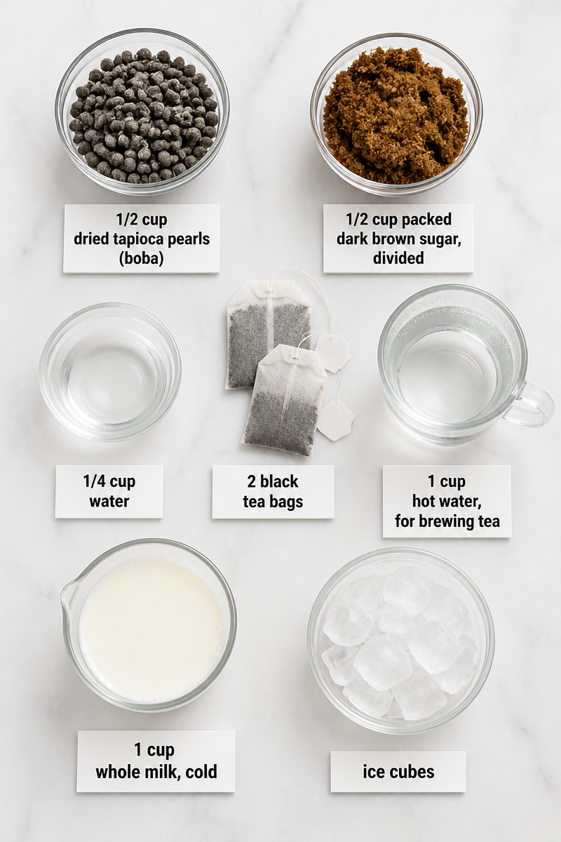 Homemade Brown Sugar Boba Tea