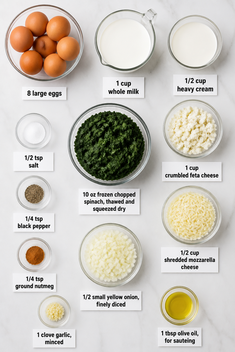 Crustless Spinach and Feta Quiche