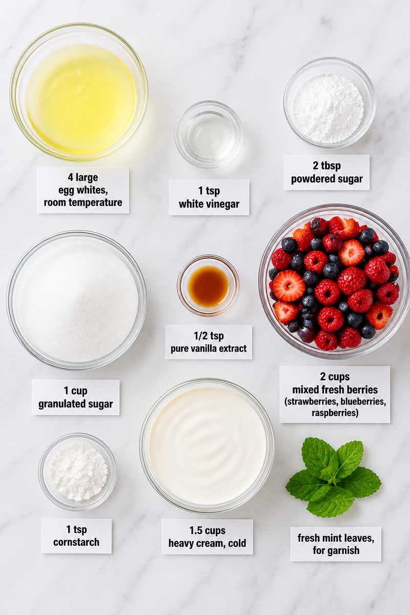 Classic Pavlova with Fresh Berries