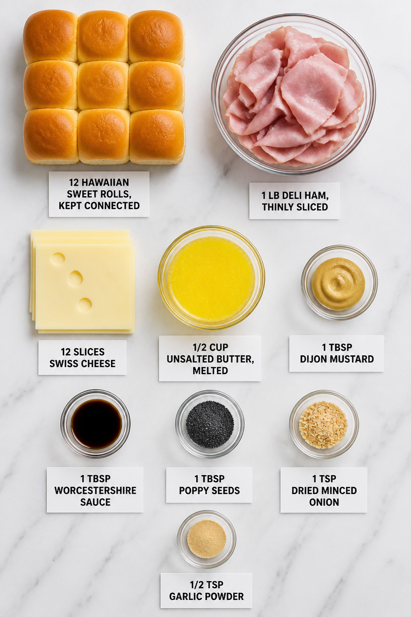 Baked Ham and Cheese Sliders