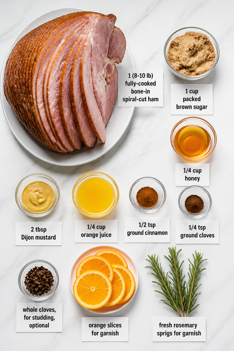 Classic Christmas Glazed Ham Dinner