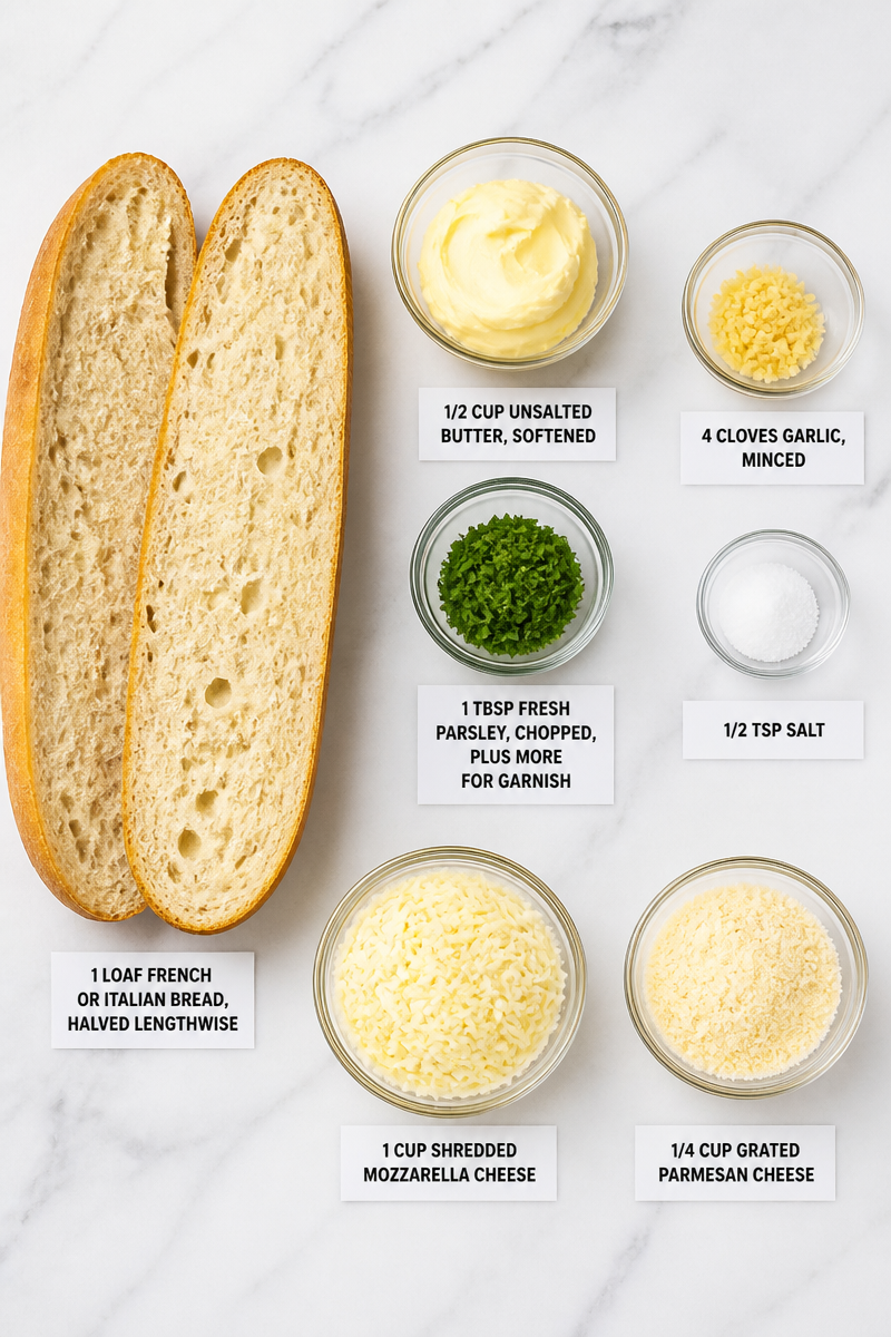 Cheesy Homemade Garlic Bread Recipe