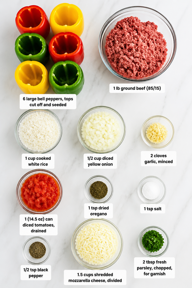 Classic Ground Beef Stuffed Peppers