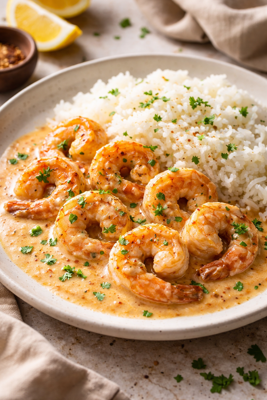 Easy Creamy Garlic Shrimp (15 Minutes)