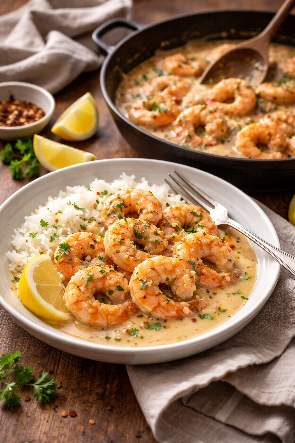 Easy Creamy Garlic Shrimp (15 Minutes)