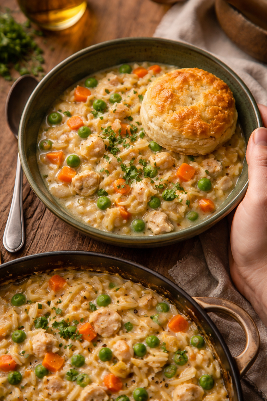 Chicken Pot Pie Orzo