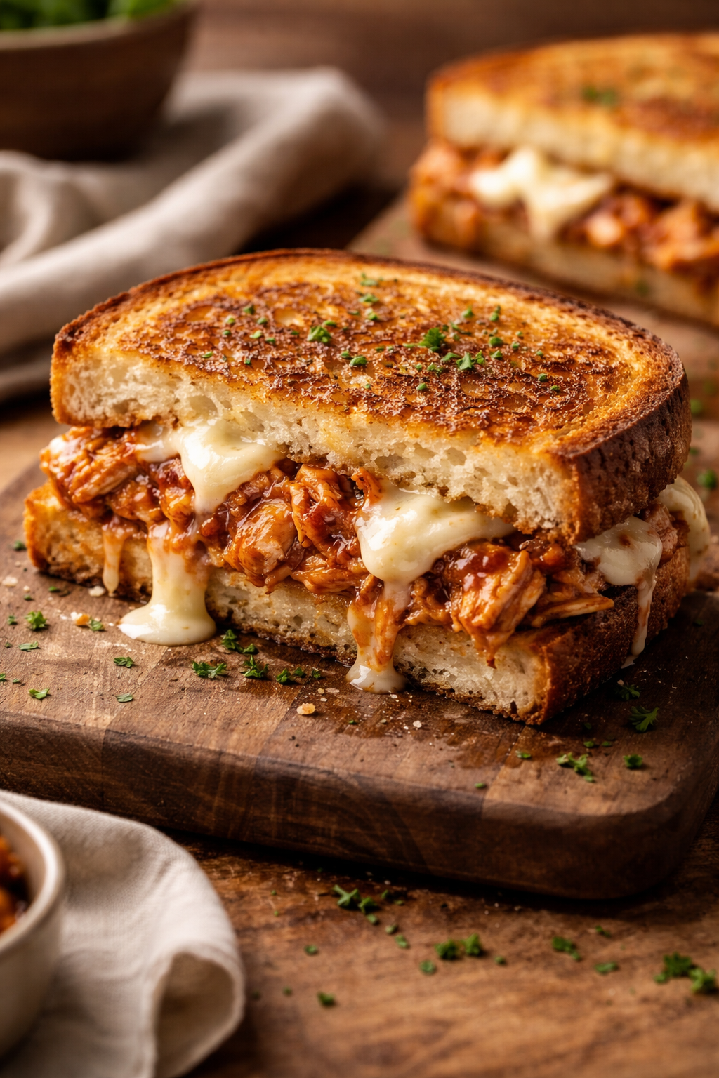 BBQ Chicken Grilled Cheese | I Am Baker