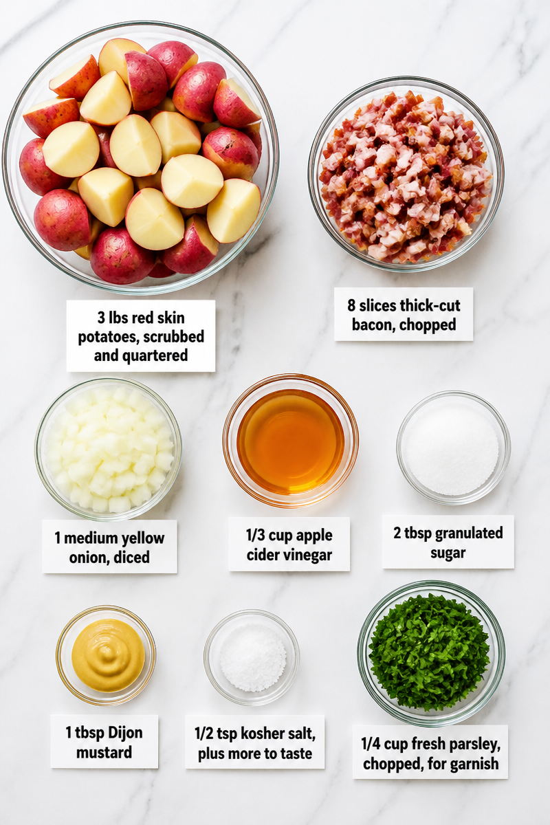 Authentic German Potato Salad Bacon Vinaigrette