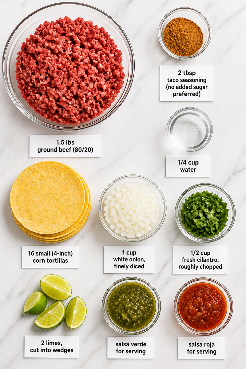 Ground Beef Street Taco Cilantro Lime