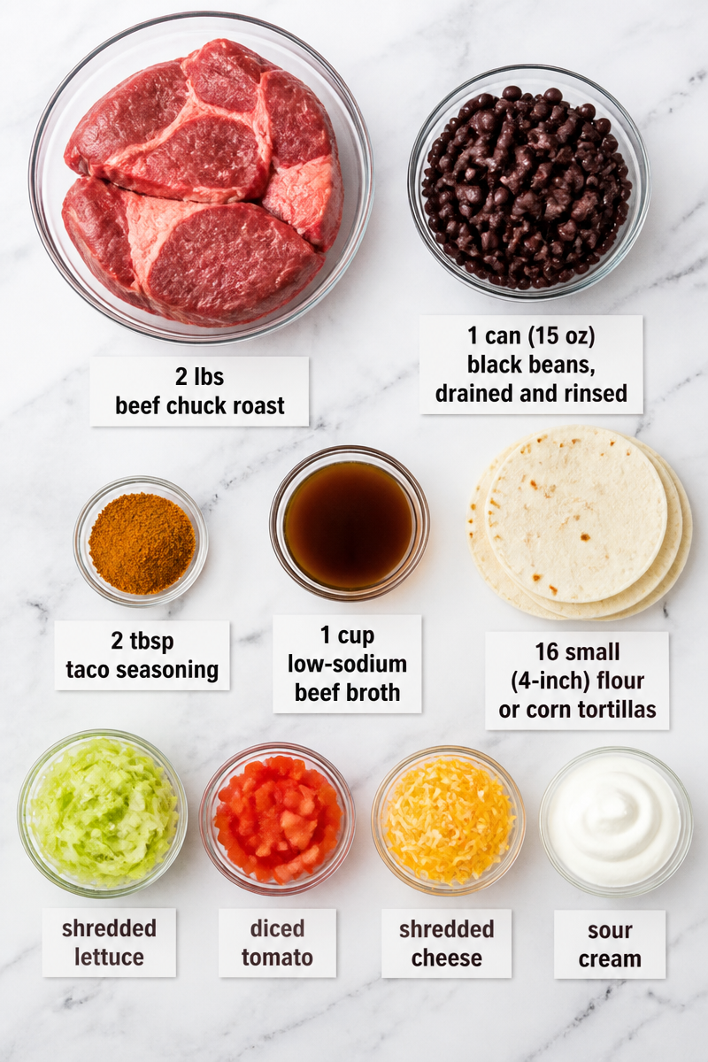 Slow Cooker Beef And Bean Taco
