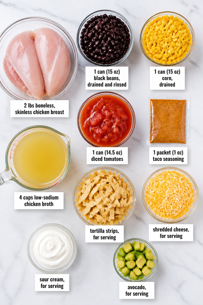 Slow Cooker Chicken Taco Soup Fiesta