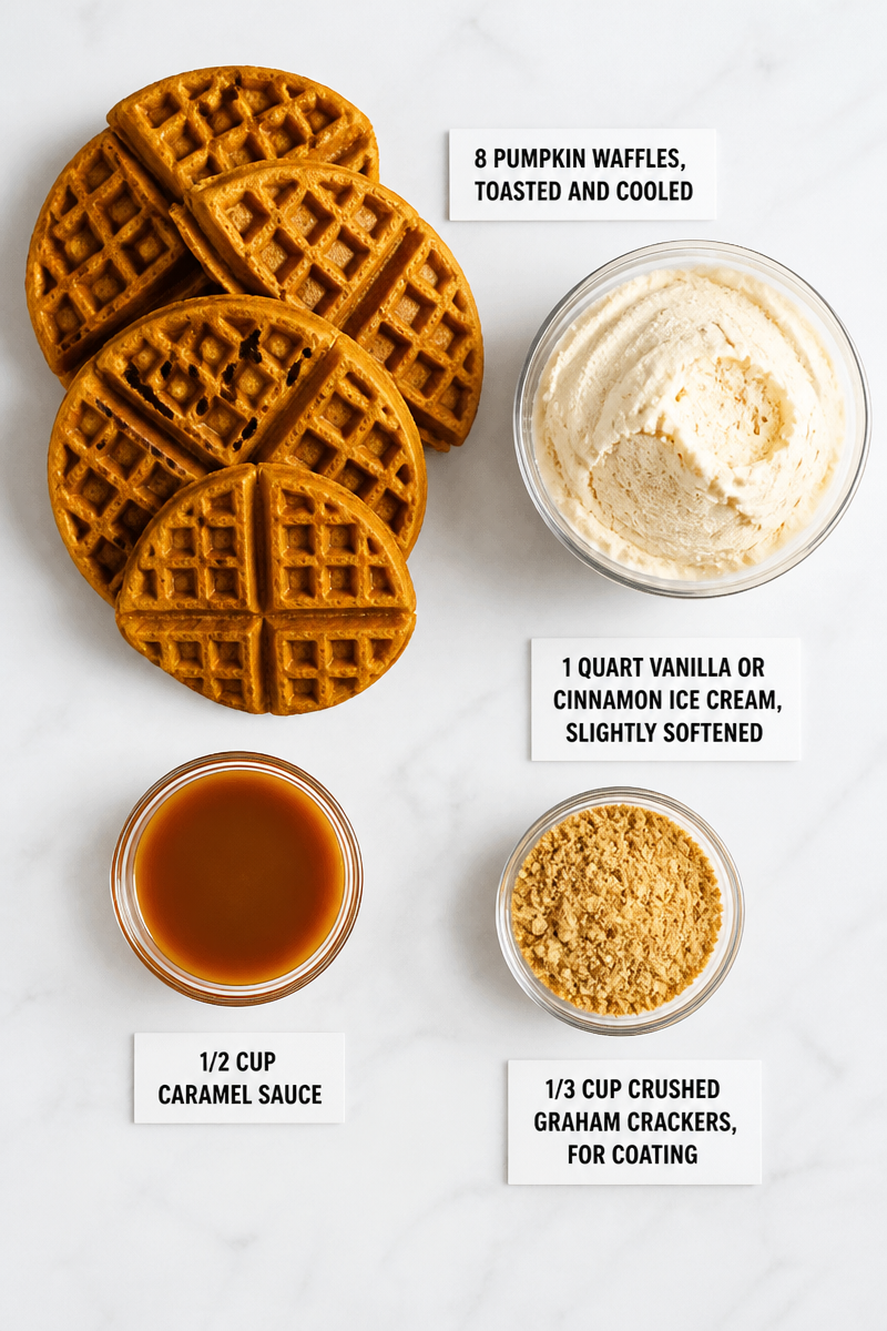 Pumpkin Waffle Ice Cream Sandwich
