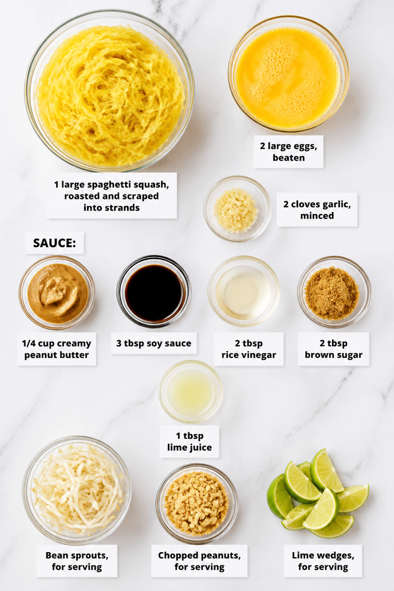 Spaghetti Squash Pad Thai Peanut