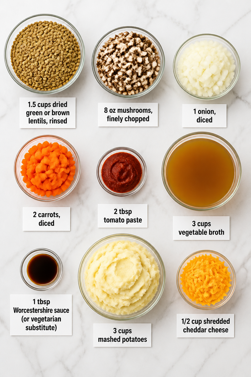 Vegetarian Shepherd's Pie Lentil Mushroom