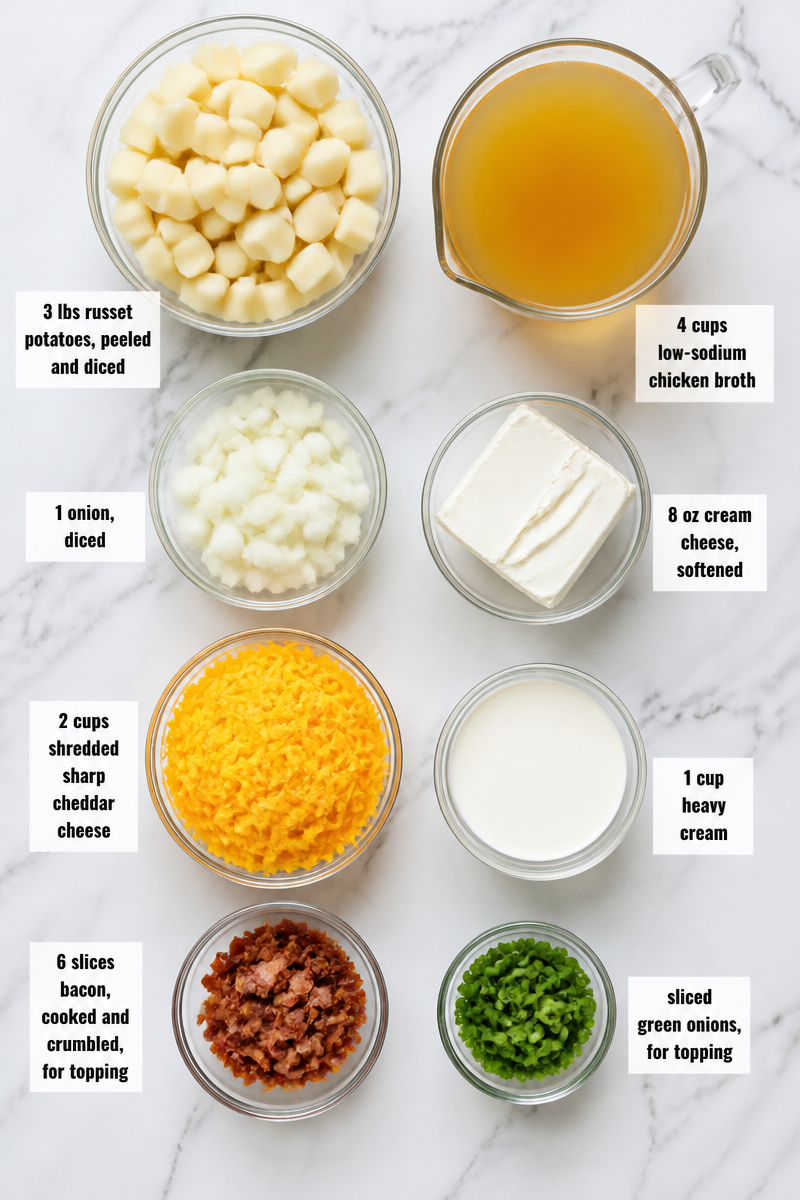 Slow Cooker Cheesy Potato Soup