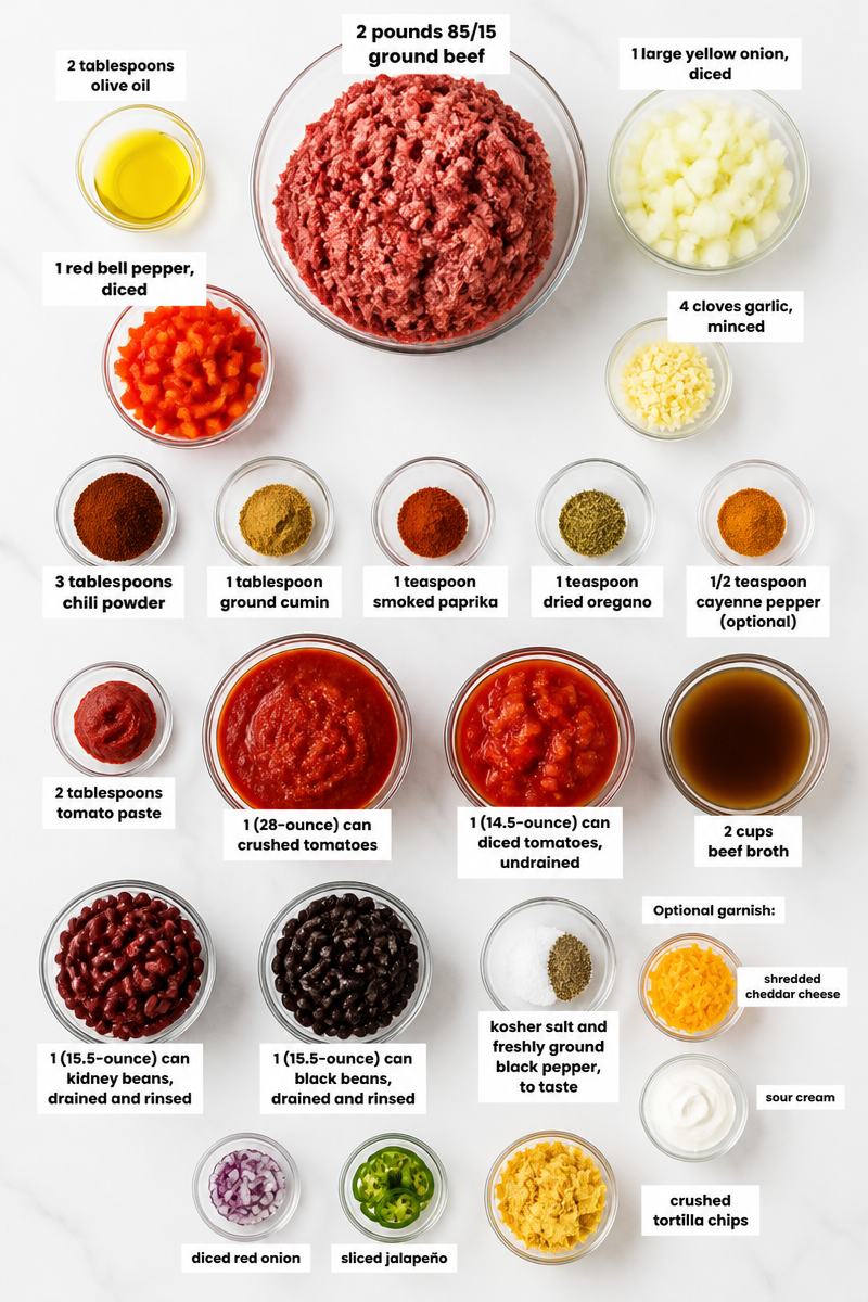 Hearty Beef And Bean Chili