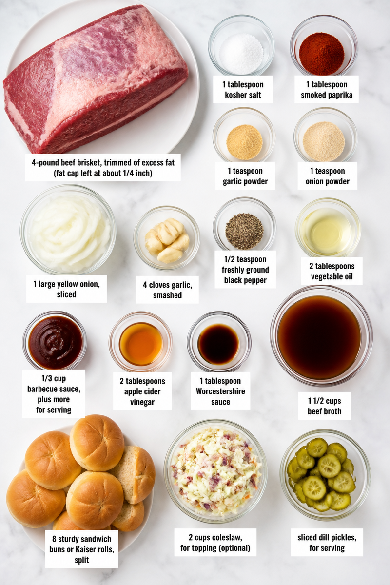 Slow Cooker Beef Brisket Sandwich