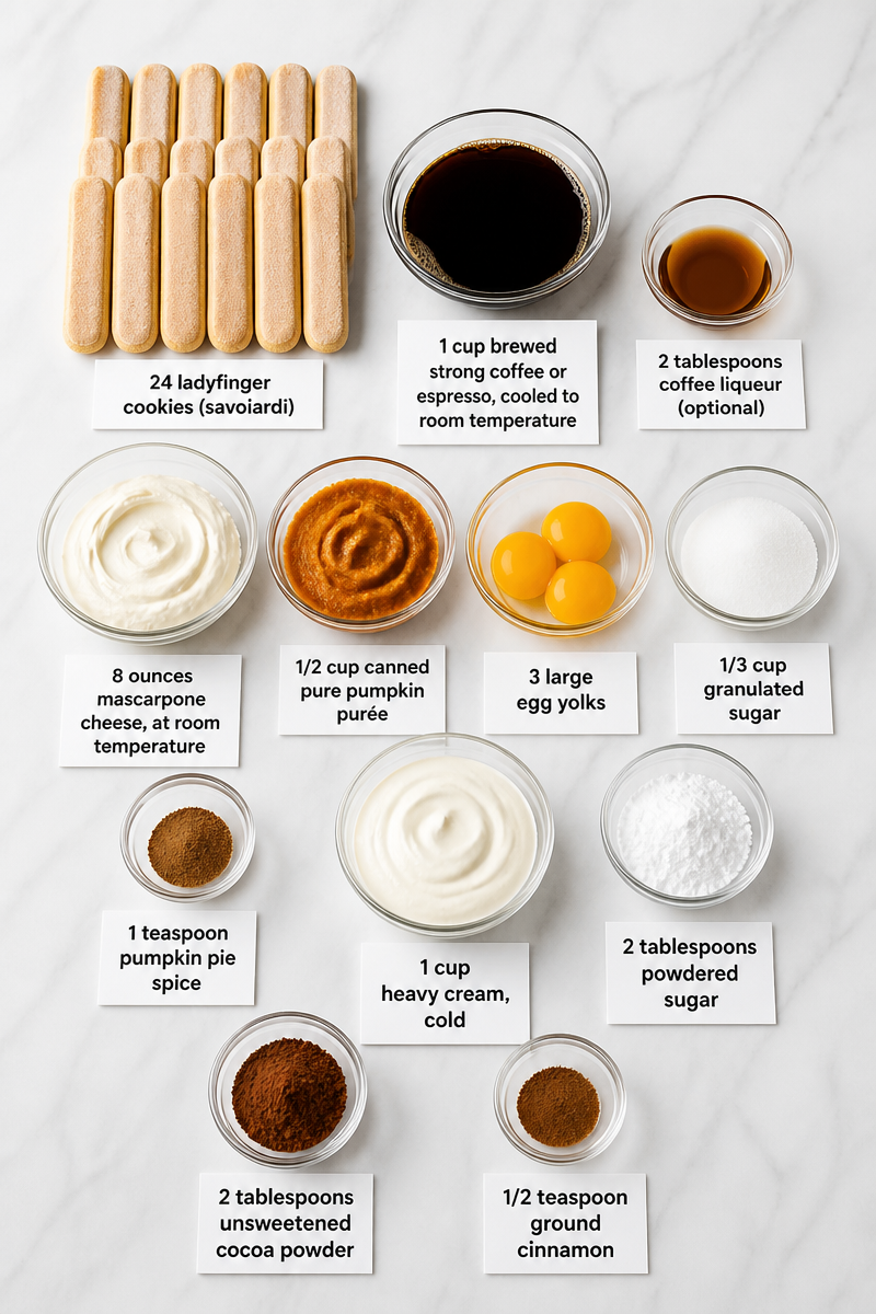 Creamy Tiramisu Pumpkin Spice Cups