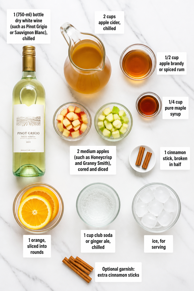 Spiced Apple Cider Sangria Pitcher