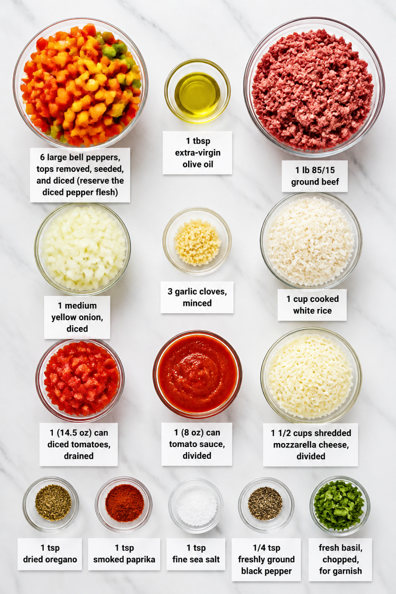 Baked Stuffed Bell Pepper Casserole