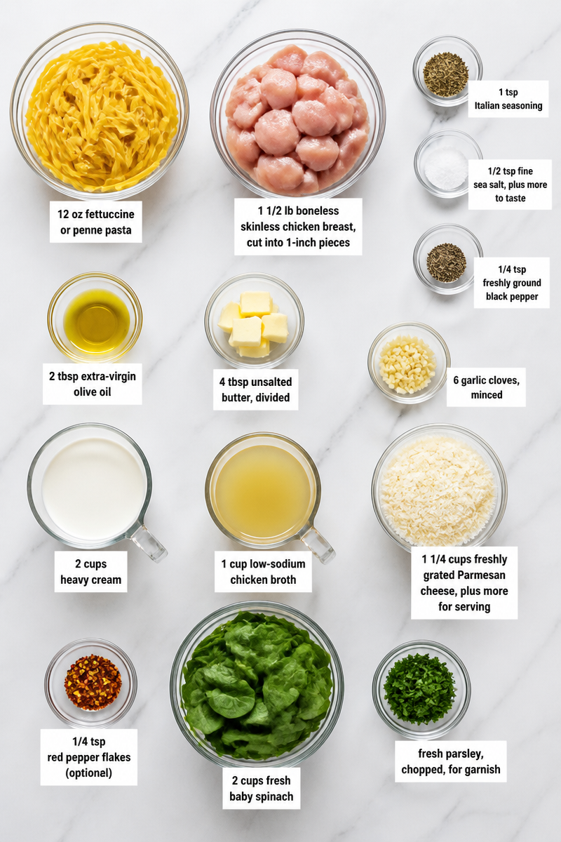 Creamy Garlic Parmesan Chicken Pasta