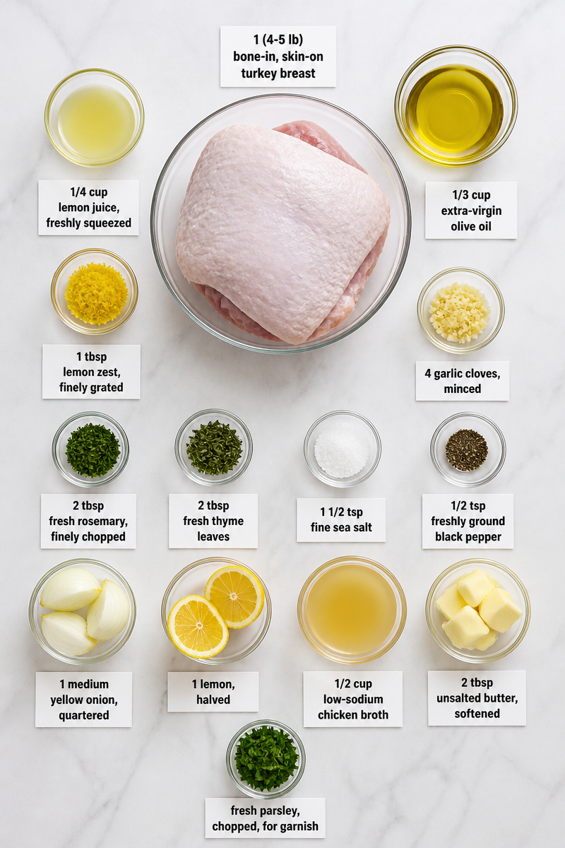 Baked Lemon Herb Turkey Breast