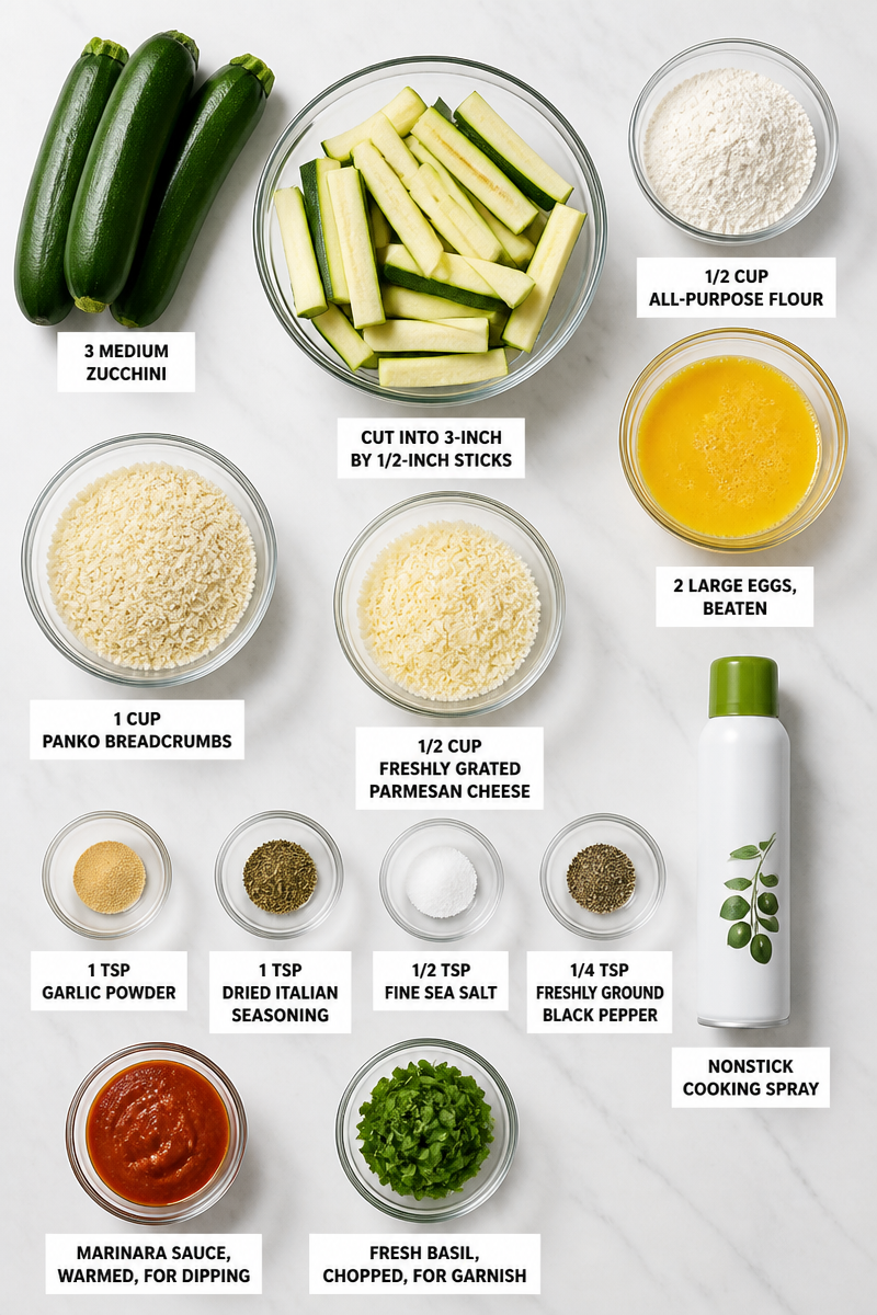 Crispy Baked Zucchini Parmesan Fries
