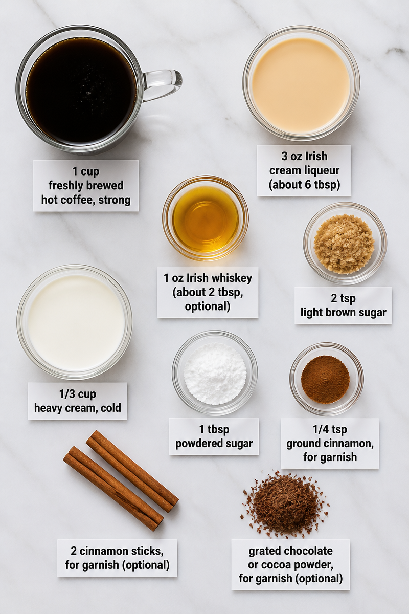 Classic Irish Cream Coffee Cocktail