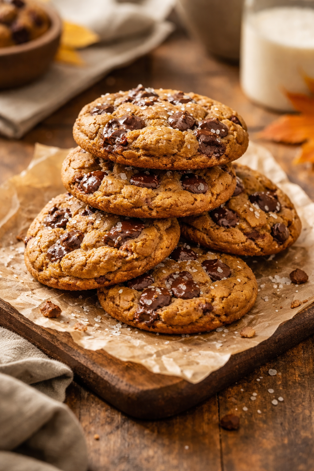Brown Butter Pumpkin Chocolate Chip Cookies