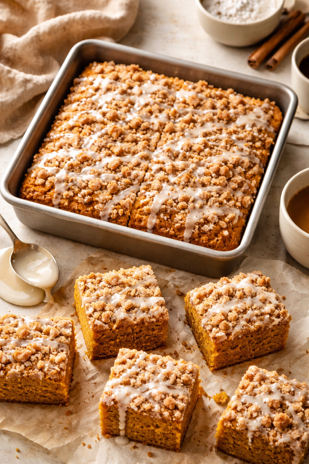 Cinnamon Streusel Pumpkin Coffee Cake