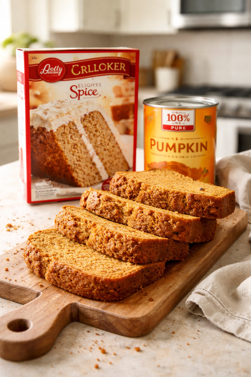 2 Ingredient Pumpkin Spice Bread