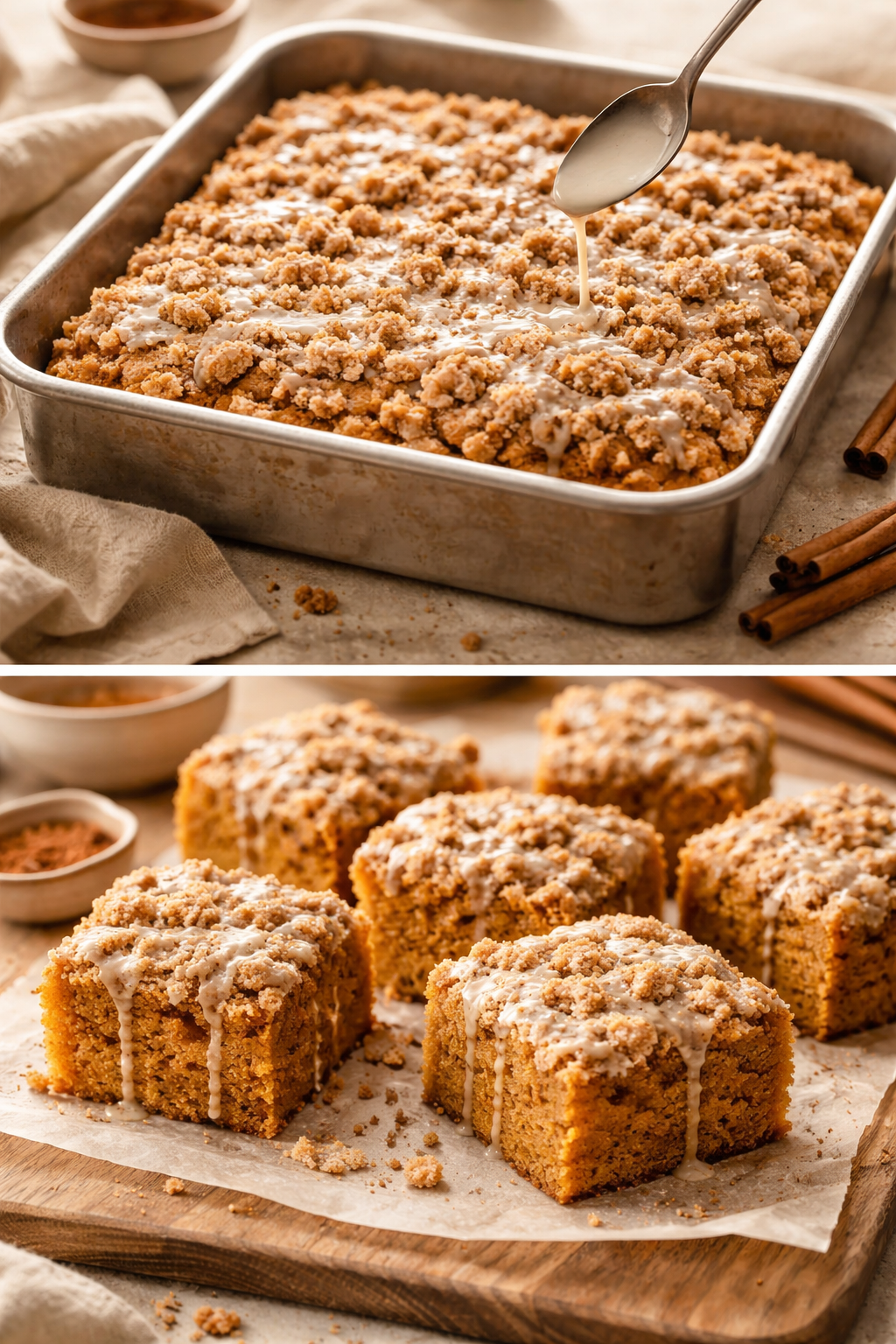Cinnamon Streusel Pumpkin Coffee Cake