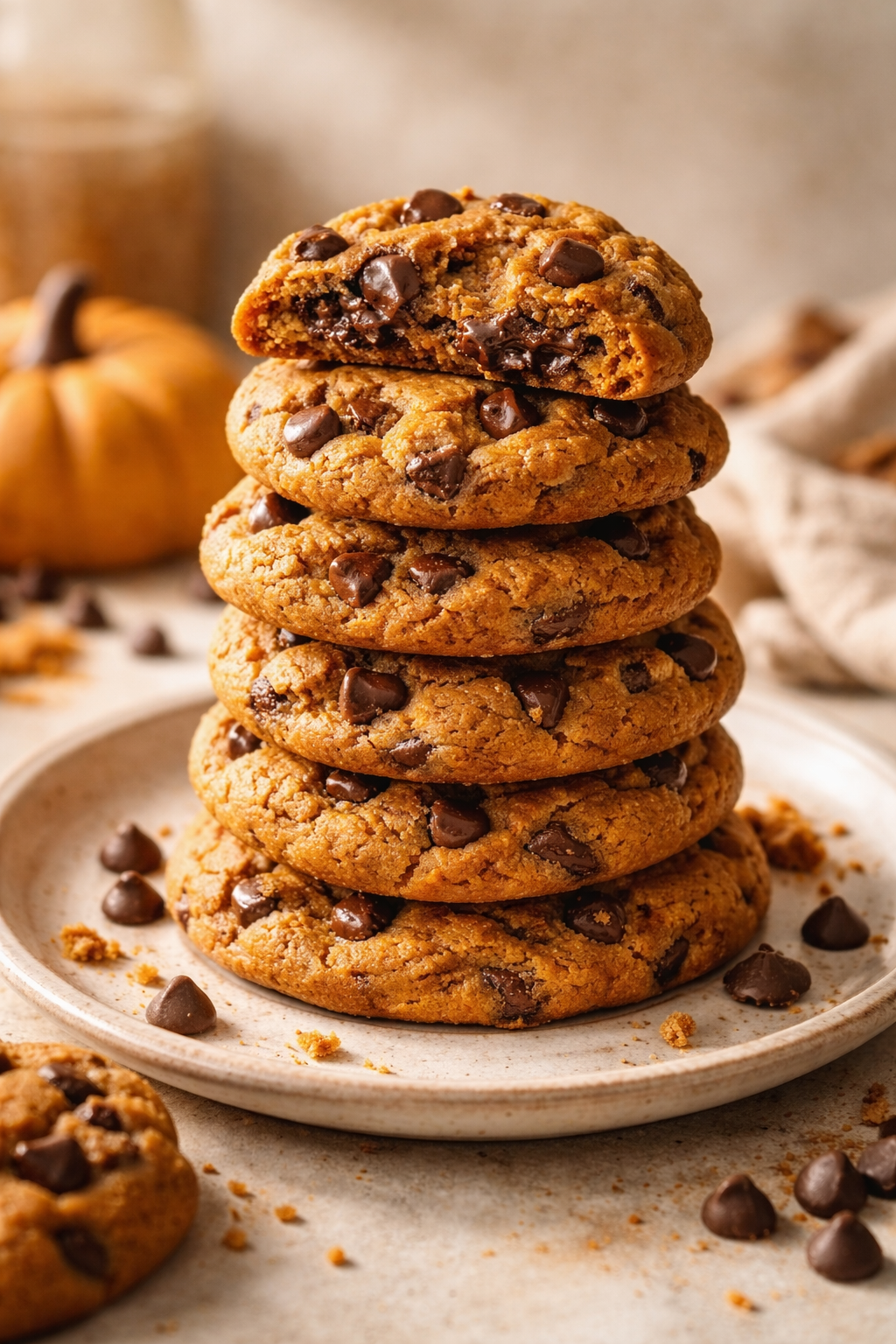 Soft Pumpkin Chocolate Chip Cookies – Easy Fall Dessert
