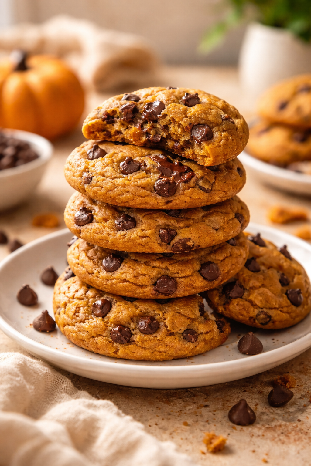 Soft Pumpkin Chocolate Chip Cookies – Easy Fall Dessert