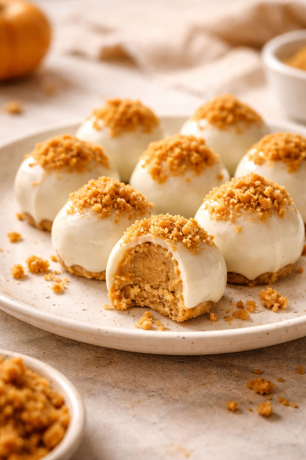 No Bake Pumpkin Cheesecake Balls