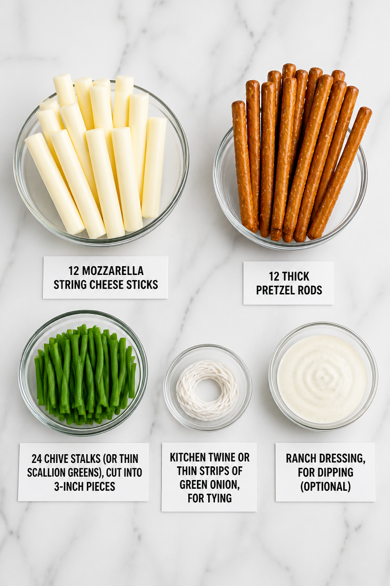 Halloween Broomstick Pretzel Cheese Stick