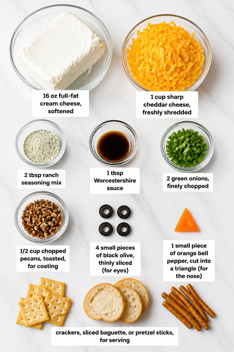 Pumpkin Ghost Cheese Ball Spread