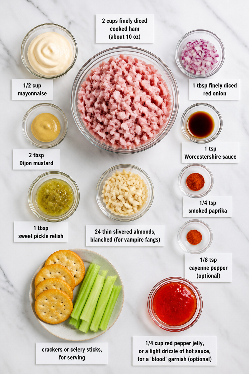 Vampire Fang Deviled Ham Spread