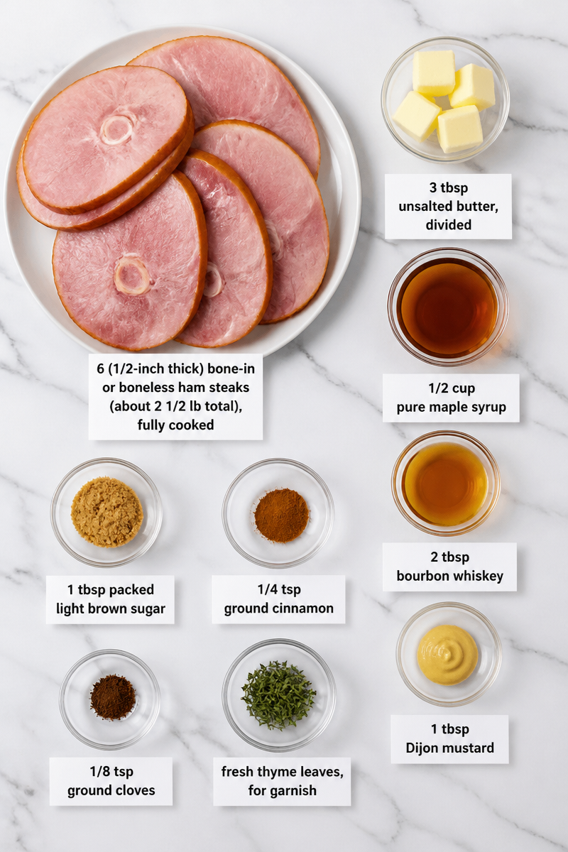 Maple Bourbon Glazed Ham Slice