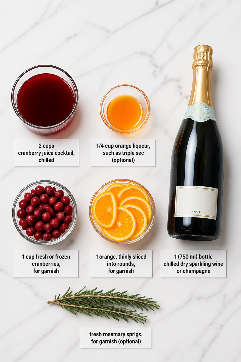 Classic Cranberry Mimosa Brunch Cocktail