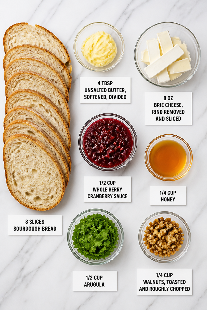 Cranberry Baked Brie Grilled Cheese